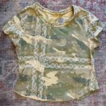 Anthropologie Pilcro Baby Tee in Camo Moss- Size Medium Photo 2