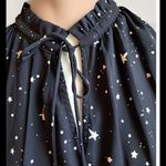 Current Air  Cara Black White Star Print Pleated Tiered Skirt Mini Tank Dress S Photo 5