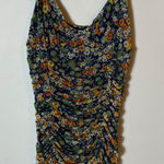 Urban Outfitters  Floral Print Ruched Mini‎ Dress Sleeveless Sundress Size y Photo 0