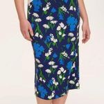 Kate Spade NWT sweater Floral Blue Midi Skirt. Size M. Super stretch. 15” waist Photo 0
