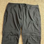 Columbia Womens Convertible Pant Classic Size 24W Black Silver Ridge Zip Off Leg Photo 8