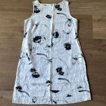 Habitat Linen Sketched Floral Pocket Dress White Size Small Photo 3