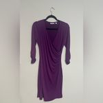 Susan Graver  Deep Purple Long Sleeve Dress Photo 2
