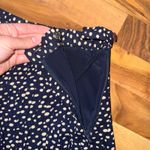 Jones New York  Skirt‎ Women's 16 Navy Blue White Polka Dot Pleated Lined classy Photo 3
