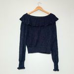 Free People  Crazy in Love Ruffle Off the Shoulder Sweater Photo 1