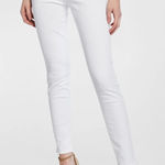 frame denim FRAME Forever Karlie High Rise White Blanc Skinny Jeans EUC Size 25‎ TALL Photo 0