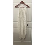 Lulus NWT  Romantic Message White Lace Racerback Sleeveless Midi Dress,XS Photo 3