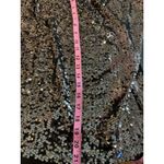 Calvin Klein Women Black Silver Sequin Holiday Dress Tank Top Size Medium Photo 6