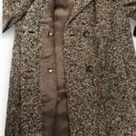Vintage 1960's Fur Collar Coat | Tweed Wool Outerwear Size XL Photo 5