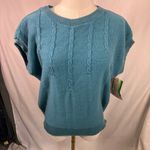 Vintage Inner Visions Ship'n Shore Blue Cable Knit Sweater Vest L USA New Preppy Size L Photo 12