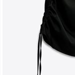 ZARA Cut Out Ruched Side Mini Dress in Black Size Small Photo 4