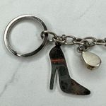 Just Fab Elite VIP Silver Tone Pink Rhinestone High Heel Shoe Keychain Keyring Photo 5