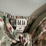 AUW Green Floral Midi Dress Size Medium Photo 2