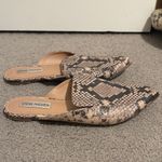 Steve Madden  Black and Cream Snakeskin Mules Photo 2