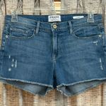 Frame  Denim Le Cutoff Distressed Raw Hem Denim Shorts  Photo 0