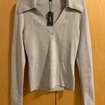 EXPRESS NWT  women's polo collar V-neck knit sweater Photo 1