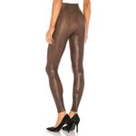 Spanx Faux Leather Snakeskin Leggings in Brown Snakeskin Women's Small Photo 1