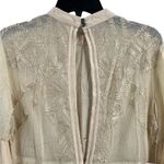 Free People Dress 8 Cleo Long Sleeve Minidress In Neutral New Photo 4