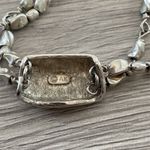 Anne Klein  Vintage Silver Tone Choker Necklace 15" Pearl Style Beads Chunky Photo 5