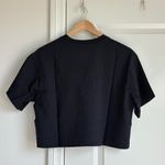 Everlane The Premium Weight Cropped Tee in Black, Size Small Photo 7