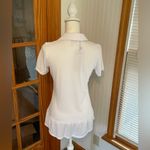Adidas NEW  Womens White Peplum Active Tennis Golf Activewear Top Sz S Photo 5