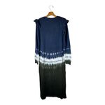 Z Supply  Dress Women Medium Blue Tie Dye Long Sleeve Ruffle Henley Maxi NWT‎ Photo 2