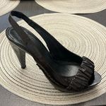 Burberry Patent Leather Slingback Pumps Italian Size 36 1/2 High Heel Photo 1