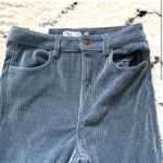 ZARA NWT SLIM FIT FLARED CORDUROY PANTS BLUE MARL Photo 2