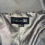 Forever 21 Gray Leather Jacket Classic Motorcycle Style Photo 1