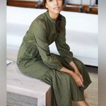 Emerson Fry India Collection Frances 3 Swiss Dot Maxi Dress Moss Green XS $188 Photo 2