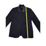Lane Bryant  Women's Blazer Black Faux Leather Trim size 16 Photo 3