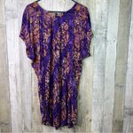 MIB PlusSize.com Purple & Tan Short Sleeve Dolman Style w/Pockets Mini Dress Top Size undefined Photo 1