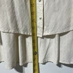 Current Air  Bohemian Cream Button Front Long Sleeve Blouse Size L 100% Rayon Photo 8