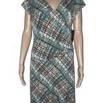 Jones Wear Patterned Faux Wrap Dress Photo 0