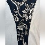 LuLaRoe NWOT Leggings Navy Blue White Paisley Floral Damask OS One Size (2-10) Photo 3