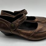 Josef Siebel Mary Jane Bronze Metallic Leather Block Heel European 39 US 8.5 Photo 4
