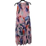 Tuckernuck Oliphant Pink Floral Tropical Ruffle Tiered Mini Dress Size Small Photo 4