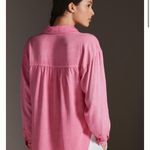 Pilcro Anthropologie  Boyfriend Buttondown Pink size L Photo 3