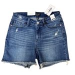 Judy Blue  High Walst V-Front Denim Shorts Shield Pockets The Samara Size Medium Photo 2