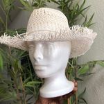 NWT White beige straw western cowboy/cowgirl hat with fringe Photo 2