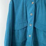 Avec Les Filles NWT ANTHROPOLOGIE Teal Corduroy Jacket Women's Large Academia Photo 3