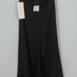 J.Crew  Black Midi Halter Dress Wedding Guest - 100% Silk Size 6, NWT Photo 6