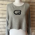 Free People  Movement Surfside Cyclebar Gray Cropped Sweatshirt with Black Logo Photo 8