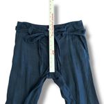 Urban Outfitters London Jean Black Linen Wide Leg Pants Marisa Fit Tie‎ Waist High Rise Sz 8 Photo 3