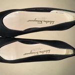 Salvatore Ferragamo Women's Black Textured Flats Size 8 Narrow Casual Photo 6