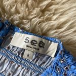 Sea New York Pascala Print Floral Smocked Tiered Midi Dress size 8 White Photo 4