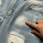 Imperfect light wash white wash distressed jeans size 28 pockets belt loops Blue Photo 2