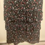 Towowge Black Floral Short Sleeve Ruffle Midi Dress Size Medium Photo 8