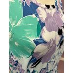 Cuddl Duds Maxi Dress Flexwear Scoop-Neck Belt Blue Spring Floral Medium Photo 1