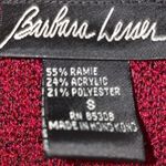 Barbara Lesser burgundy knit Cardigan and sleeveless maxi dress. Size S. Red Photo 5